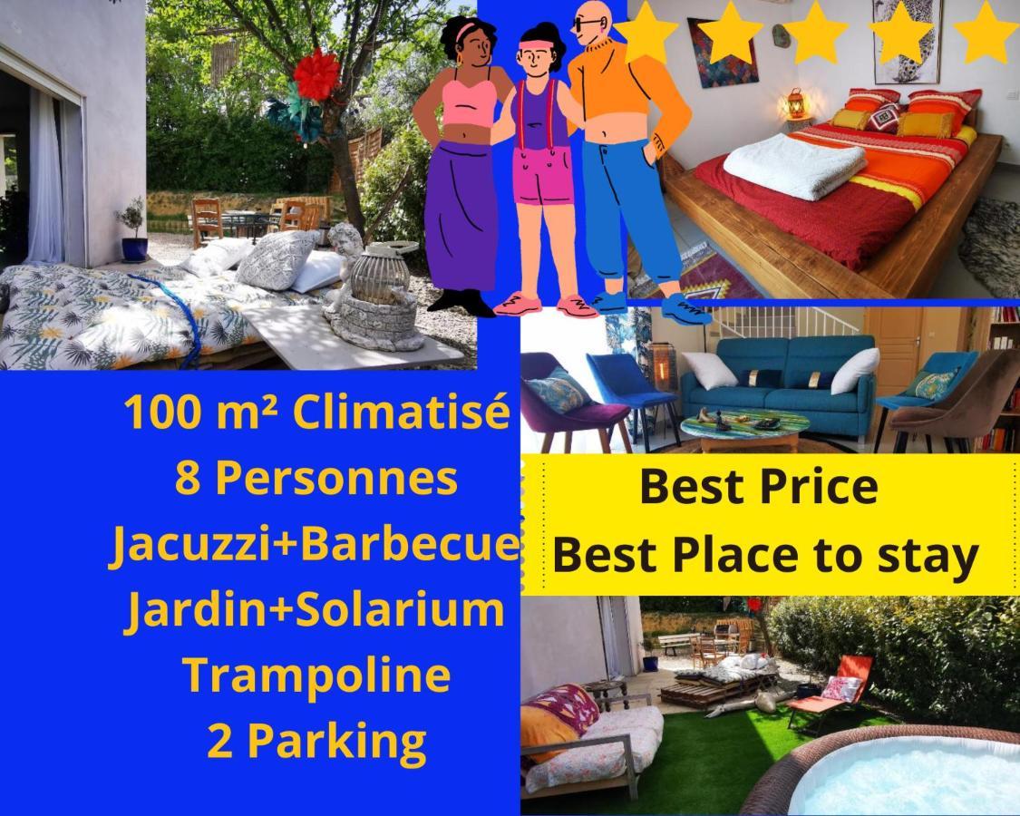 Вилла Cool Mediterranean Life 8 People Jacuzzi Barbecue Gametrampoline 2 Parking Безье Экстерьер фото
